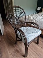 Bruine rotan stoel vintage, Huis en Inrichting, Ophalen, Bruin, Riet of Rotan, Zo goed als nieuw