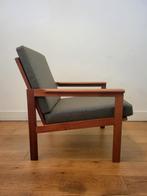 Vintage Capella fauteuil van Illum Wikkelsø voor  Eilersen, Huis en Inrichting, Fauteuils, Ophalen, Hout, Gebruikt, 75 tot 100 cm