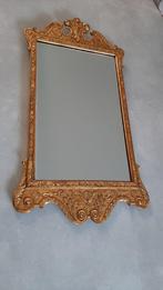 Vintage barok gouden sierlijke halspiegel spiegel hal, Ophalen of Verzenden, Ovaal, Minder dan 100 cm