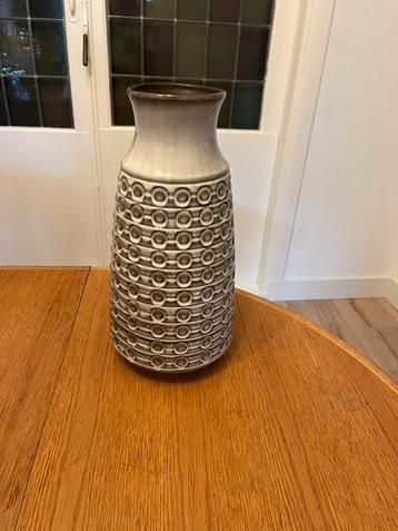 Vintage Witte/grijze vaas keramiek West Germany beschikbaar voor biedingen
