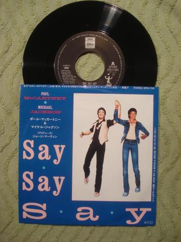 Paul McCartney Michael Jackson 7" Single: ‘Say say’ (Japan) beschikbaar voor biedingen