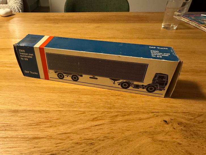 Lion Car DAF Truck Nr. 69 met originele doos, Hobby en Vrije tijd, Modelauto's | 1:50, Gebruikt, Bus of Vrachtwagen, Lion Toys