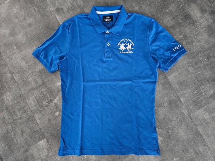 La Martina Zomerpolo maat M, Kleding | Heren, Polo's, Zo goed als nieuw, Maat 48/50 (M), Blauw, Verzenden
