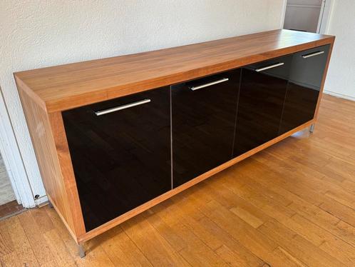 Dressoir H80xB212xD48cm. hout en glas, Huis en Inrichting, Kasten | Dressoirs, Gebruikt, 200 cm of meer, 25 tot 50 cm, Met lade(s)