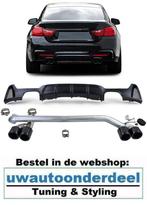 Bmw 4 serie F32 F33 F36 M Pakket uitlaat + Mat Zwart Diffuse, Auto diversen, Tuning en Styling, Verzenden