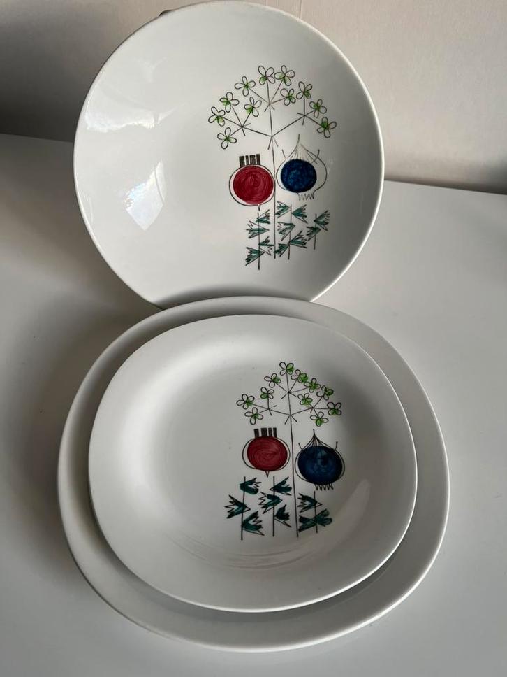 Set 3 Vintage Rörstrand Pomona Borden Marianne Westman 50’s, Antiek en Kunst, Antiek | Servies los, Ophalen of Verzenden