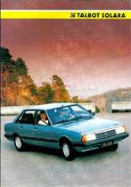 Folder Talbot Solara 1985, Boeken, Auto's | Folders en Tijdschriften, Ophalen of Verzenden, Gelezen, Overige merken