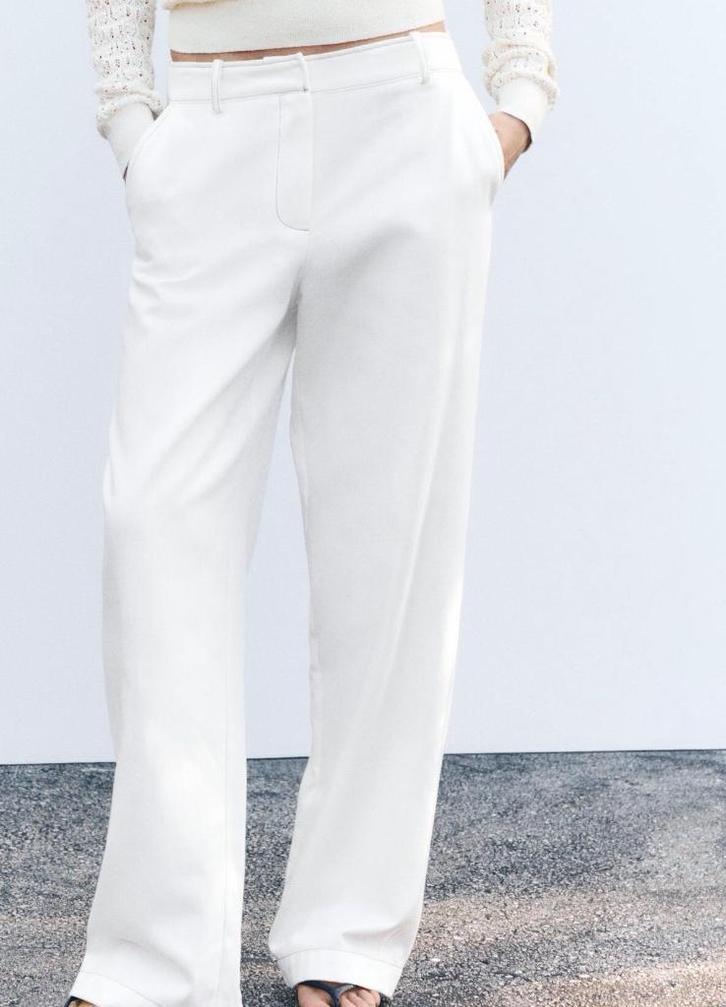 Zara witte  dunne jeans met dierenprint riem nieuw XS, Kleding | Dames, Broeken en Pantalons, Nieuw, Maat 34 (XS) of kleiner, Wit