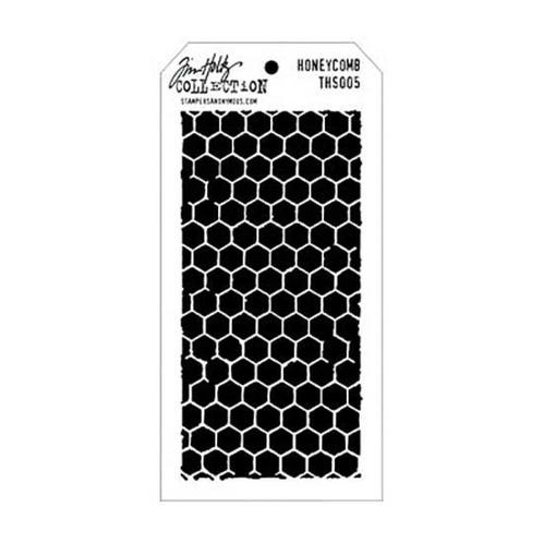 Tim Holtz Layering Stencil Honeycomb #005 *laatste*, Hobby en Vrije tijd, Scrapbooking, Nieuw, Frame of Mal, Overige merken, Verzenden
