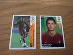 2 panini stickers Cristiano Ronaldo Euro 2008, Ophalen of Verzenden, Zo goed als nieuw, Poster, Plaatje of Sticker