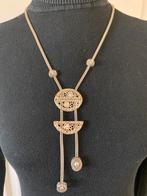 GRATIS Zilverkleurige ketting met strass steentjes, Ophalen, Overige materialen, Overige kleuren, Met strass