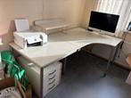 Hoekbureau wit 200x80x60, Huis en Inrichting, Bureaus, Ophalen of Verzenden, Gebruikt