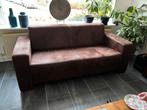 Bruine suèdine bank - 2,5 zits - goede staat!, Ophalen, Overige materialen, Gebruikt, 150 tot 200 cm