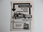 Märklin treinen reclame uit tijdschrift 1963., Ophalen of Verzenden, 1960 tot 1980, Nederland, Knipsel(s)