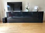 Antraciet hoogglans dressoir, Ophalen, Gebruikt, 200 cm of meer, Metaal