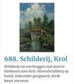 Schilderij Giethoorn, Krol, Antiek en Kunst, Kunst | Schilderijen | Klassiek, Ophalen of Verzenden