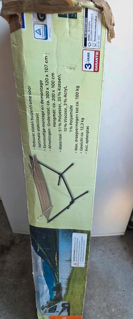 Nieuwe Hangmat met Standaard - Binnen/Buiten, Tuin en Terras, Hangmatten, Nieuw, Eenpersoons, Met standaard, Inklapbaar, Opvouwbaar