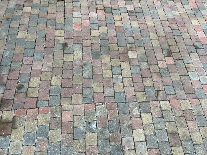 Klinkers Koppelstenen Kinderkopjes Cobblestones 32 m2, Tuin en Terras, Tegels en Klinkers, Gebruikt, Klinkers, Beton, 10 m² of meer
