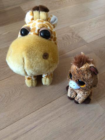 Giraffe Big Headz en paard Beanie Boo Ty beschikbaar voor biedingen