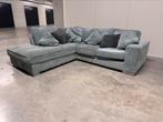 Hoekbank Ribstof Blauw Corduroy GRATIS BEZORGING, Huis en Inrichting, Banken | Bankstellen, Ophalen