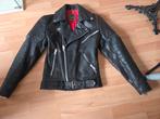 ZGAN Dames Motorjack Echt Leer Zwart mt.44, Overige merken, Jas | leer, Ophalen of Verzenden, Dames