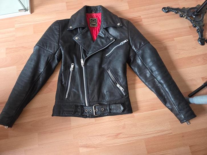 ZGAN Dames Motorjack Echt Leer Zwart mt.44, Motoren, Kleding | Motorkleding, Jas | leer, Dames, Tweedehands, Ophalen of Verzenden