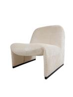Artifort Alky fauteuil crème bouclé | teddy stof off white, Modern vintage, ., 75 tot 100 cm, Ophalen of Verzenden