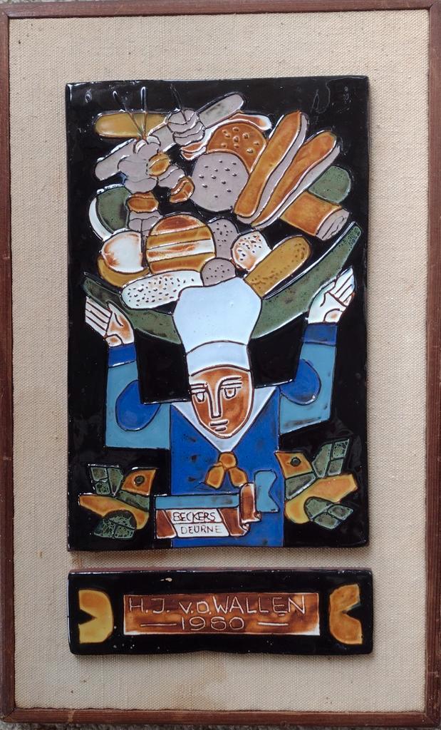 HENK POTTERS: KERAMIEK TABLEAU BECKERS DEURNE 37 x 22 cm., Verzamelen, Overige Verzamelen, Nieuw, Ophalen of Verzenden