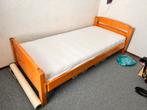 Grenen 1-persoonsbed incl. matras, Huis en Inrichting, Gebruikt, 90 cm, Ophalen of Verzenden, 200 cm