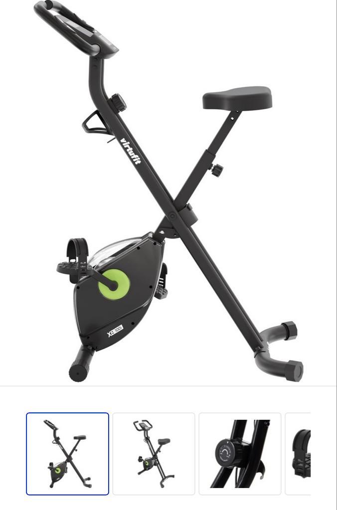 VirtuFit inklapbare hometrainer, Sport en Fitness, Fitnessapparatuur, Zo goed als nieuw, Hometrainer, Benen, Metaal, Ophalen