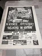 Vintage Poster VZW Wilde Delikatessen presents Meat & White, Deurposter of groter, Ophalen of Verzenden, Muziek, Rechthoekig Staand