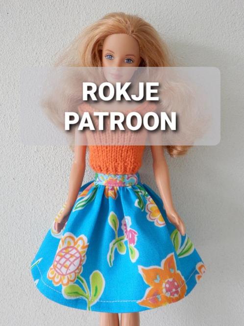 Naaipatroon Barbiekleertjes - rokje + stofjes, Kinderen en Baby's, Speelgoed | Poppen, Nieuw, Barbie, Ophalen of Verzenden