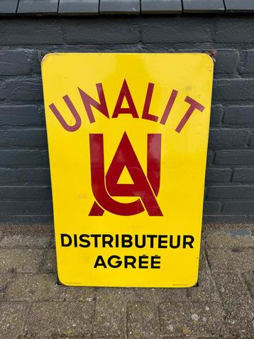 Vintage UNALIT Emaille Reclamebord 1950 beschikbaar voor biedingen