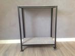Bijzettafel/serveerwagen/trolley/barwagen zwart, Metaal of Aluminium, Nieuw, Ophalen of Verzenden, 75 cm of meer