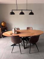 Ovale Eettafel Visgraat - zoals nieuw, Huis en Inrichting, Tafels | Eettafels, Ophalen, 100 tot 150 cm, Eikenhout, Zo goed als nieuw