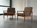 2 design fauteuils vintage jaren 50 60, Huis en Inrichting, Fauteuils, Ophalen, ., 2de hands, 75 tot 100 cm