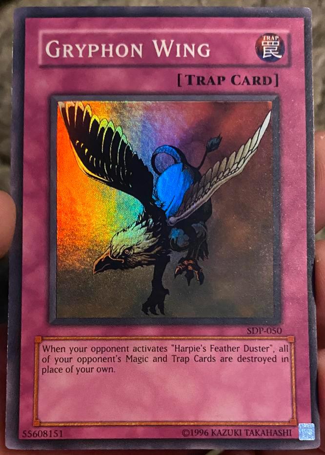 Yu-Gi-Oh! Gryphon Wing SDP Old US Print !, Hobby en Vrije tijd, Verzamelkaartspellen | Yu-gi-Oh!, Zo goed als nieuw, Losse kaart
