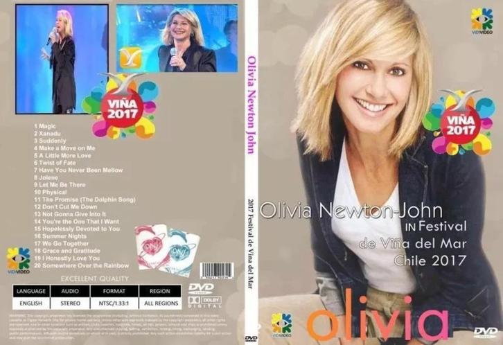 Olivia Newton-John Live at Viña del Mar festival, Chile 2017, Cd's en Dvd's, Dvd's | Muziek en Concerten, Nieuw in verpakking
