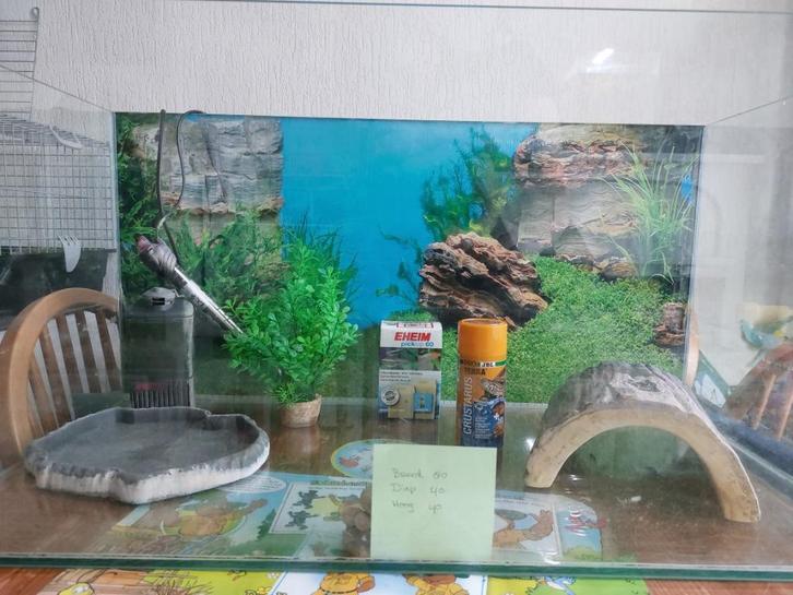 Aquarium terrarium, Dieren en Toebehoren, Vissen | Aquaria en Toebehoren, Gebruikt, Leeg aquarium, Ophalen