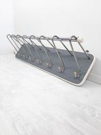 Vintage wandkapstok, jaren 50/60 kapstok, chroom met blauw, Gebruikt, Minder dan 100 cm, Hout, Ophalen