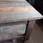 Landelijke houten salontafel aura hoffz sober robuust, 50 tot 100 cm, Minder dan 50 cm, Rechthoekig, Ophalen
