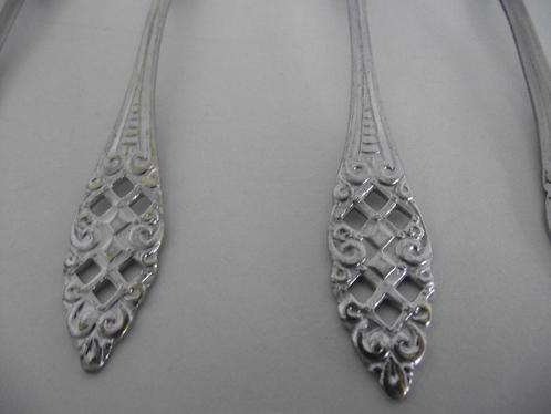 7 vintage ajour bestek vorkje lepel 12 cm Pako Meta 1960 p s, Antiek en Kunst, Antiek | Bestek, Ophalen of Verzenden