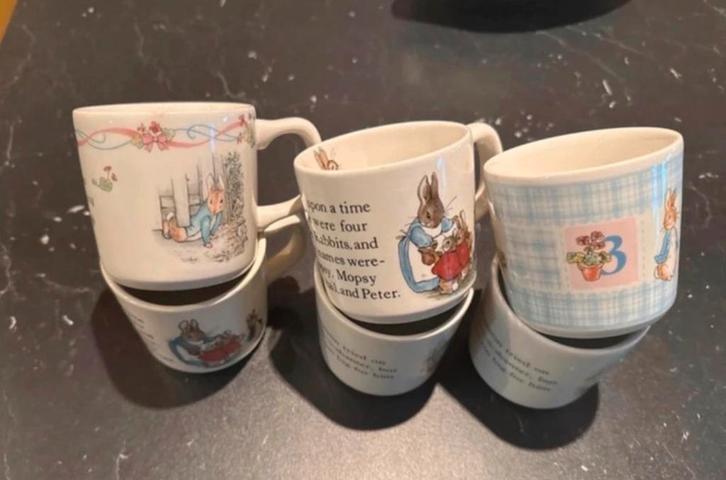 Wedgwood Peter Rabbit Mokken - 6 stuks Nieuw, Huis en Inrichting, Keuken | Servies, Nieuw, Kop(pen) en/of Schotel(s), Wedgwood