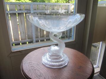 Centre piece tafel midden stuk glas dofijn beschikbaar voor biedingen