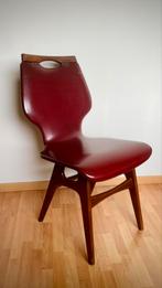 Retro vintage stoel jaren ‘60 Louis van Teeffelen, Huis en Inrichting, Stoelen, Ophalen, Gebruikt, Overige kleuren, Leer