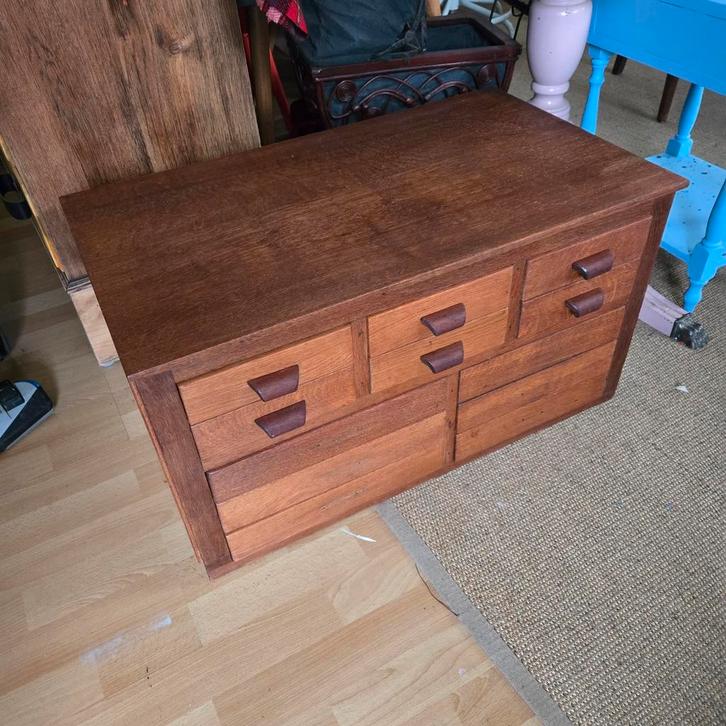 Antieke kaartenkast (gerestaureerd), Huis en Inrichting, Kasten | Dressoirs, Zo goed als nieuw, 50 tot 100 cm, 25 tot 50 cm, Met lade(s)