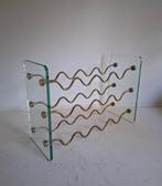 vintage wijnrek  david lange design, Ophalen, Gebruikt, 5 tot 15 flessen, Metaal