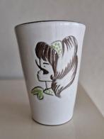 Vaasje Aalten Couzijn en Pool met vrouwenopdruk, Overige kleuren, Ophalen of Verzenden, Minder dan 50 cm, Glas