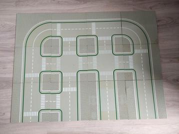 12 Lego City wegenplaten wegplaten grijs met fietspad  beschikbaar voor biedingen
