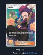 Gezocht! Trainer janine pokemonkaart. 210/214 unbroken bonds, Hobby en Vrije tijd, Verzamelkaartspellen | Overige, Ophalen of Verzenden